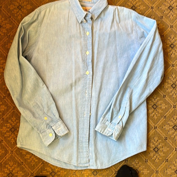 Vintage J Crew Outfitters chambray cotton shirt M - Picture 2 of 7